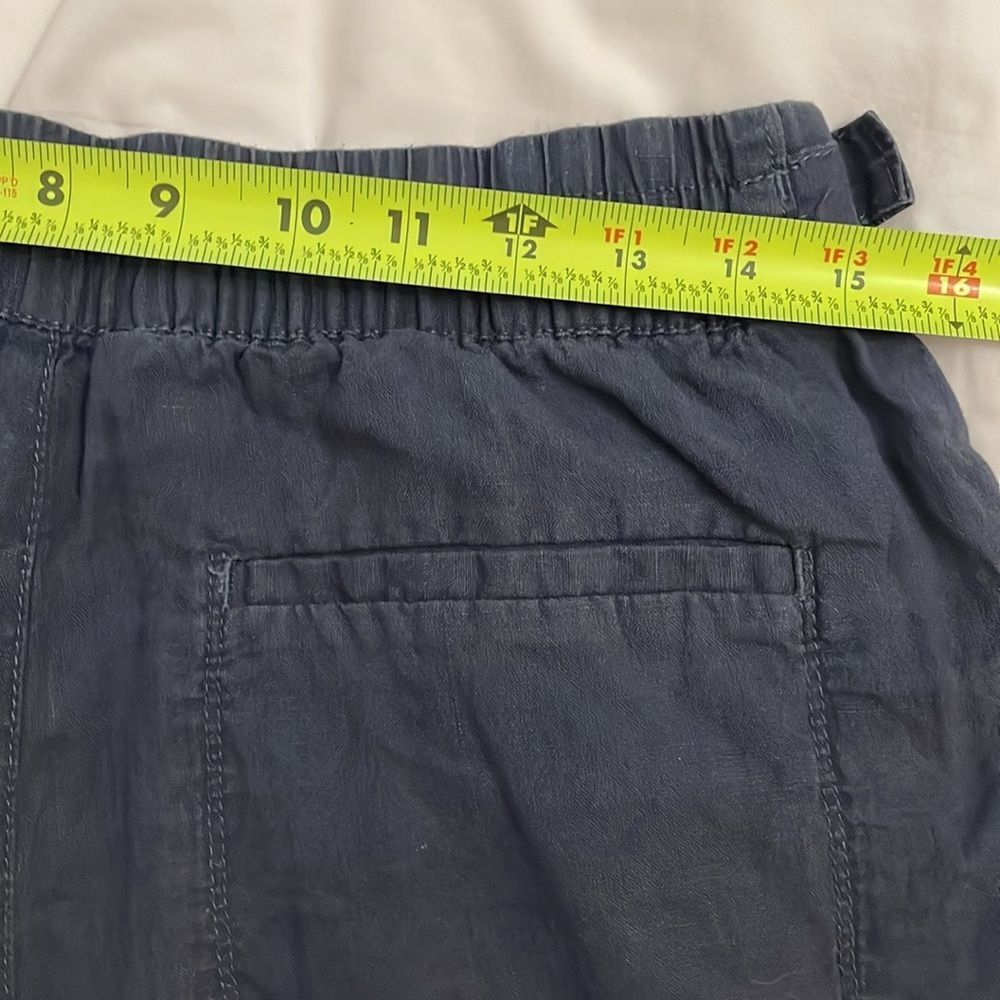 Athleta Voyager Blue Linen Shorts Womens Size 8 Casual Pockets - Picture 5 of 10